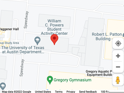 Map of the William C. Powers, Jr. Student Activity Center (WCP)